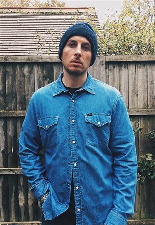 VINTAGE 90S LEE BLUE CLASSIC DENIM SHIRT