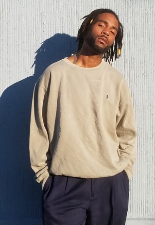 90S SPORTSWEAR PONY EMBLEM SAGE GREEN SWEATSHIRT LARGE