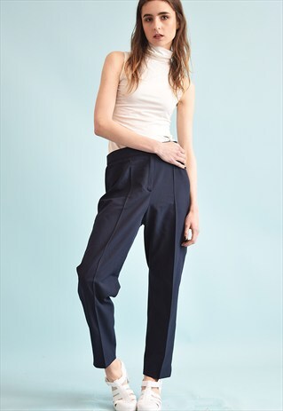 90'S RETRO CLASSIC CUT REGULAR WAIST TAPERED TROUSERS