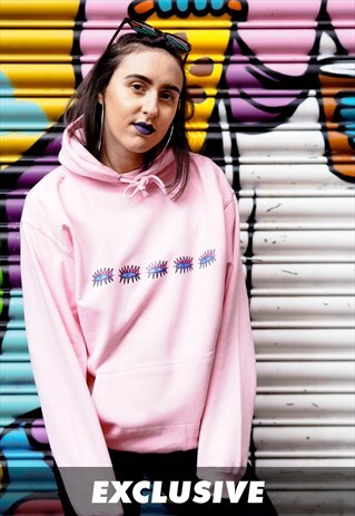 EXCLUSIVE MAGIC EYE HOODIE IN PINK