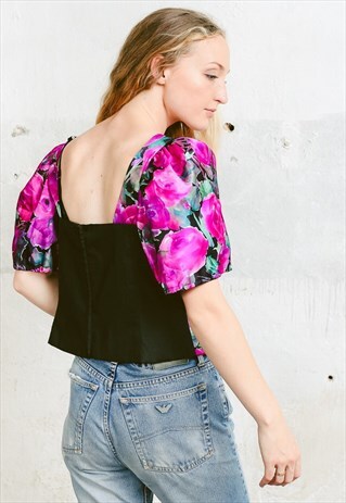 VINTAGE 90S CRAZY FLORAL FESTIVAL TOP