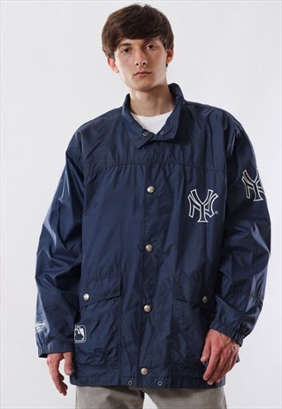 VINTAGE YANKEES MLB WINDBREAKER 90S BLUE BIG LOGO
