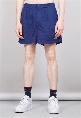 VINTAGE 90'S ADIDAS NAVY BLUE SPORTS SHORTS