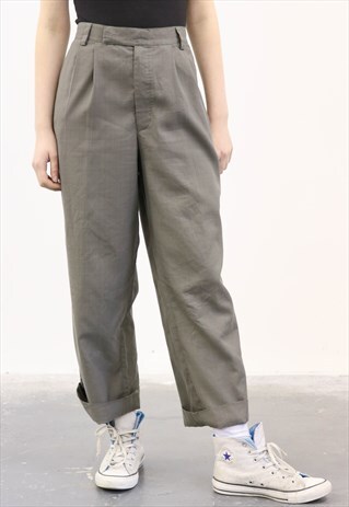 VINTAGE 1980S GREY TROUSERS