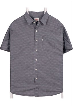 Levi's 90's Short Sleeve Button Up Shirt Medium Grey