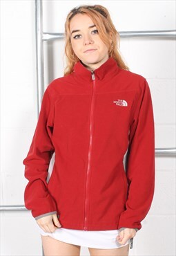 Vintage The North Face Fleece in Red Full Zip Jumper Large