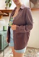 VINTAGE 90'S CHECKED WESTERN LOOSE SHIRT - M