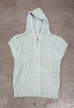 Vintage Y2K DKNY Cardigan Knitted Hoodie Vest Cardigan 