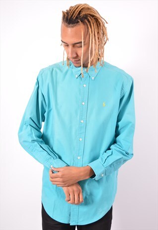 VINTAGE POLO RALPH LAUREN SHIRT BLUE