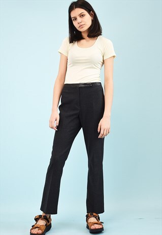 90'S RETRO REGULAR WAIST TAPERED TROUSERS