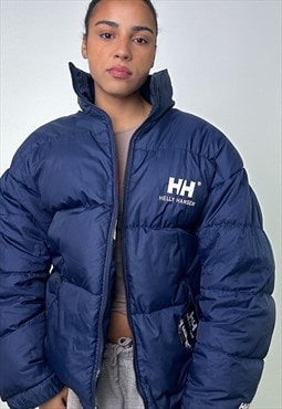 Navy Blue 90s Helly Hansen Reversible Puffer Jacket Coat