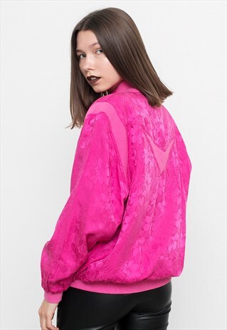 FUCHSIA PINK SILK JACKET