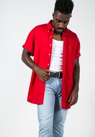VINTAGE 80S POLO RALPH LAUREN SHORT SLEEVE SHIRT/ S4446