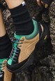 HIKING STYLE SNEAKERS RETRO SPORT SHOES SKATE TRAINERS GREEN