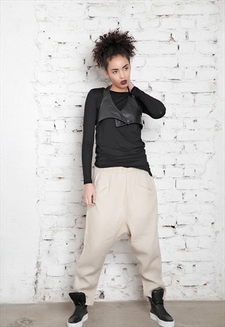 ASYMMETRIC ALADIN/HAREM PANTS