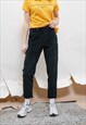 Vintage 80s Navy Blue Corduroy Stirrup High Waist Pants XS