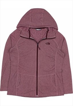 The North Face 90's Spellout Zip Up Hoodie Large Pink