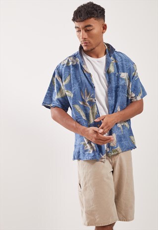 VINTAGE HAWAIIAN PATTERNED FESTIVAL SHORT SLEEVE SHIRT