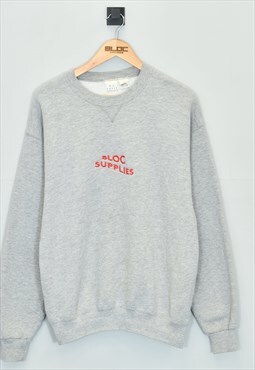 Vintage BLOC Supplies Vintage Sweatshirt Grey Large