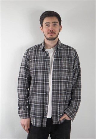 VINTAGE GREY CANDA CHECKED SHIRT