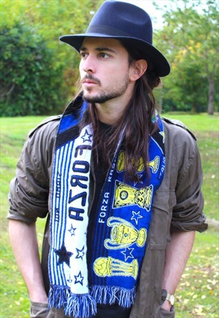 VINTAGE 90S INTER MILAN FOOTBALL SOCCER SCARF ITALY SERIE A