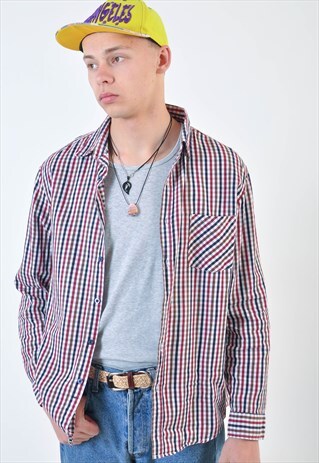 VINTAGE LONG SLEEVE CHECKED SHIRT