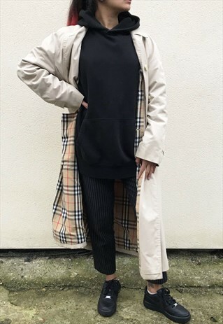 VINTAGE BURBERRY MAC COAT MADE IN ENGLAND WOMENS 18 LONG