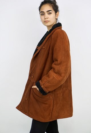 VINTAGE 90'S SHEARLING COAT
