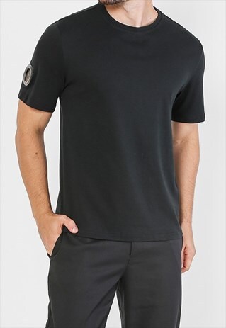 EYELET ON SLEEVE DETAIL T-SHIRT