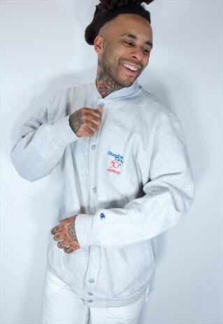 CHAMPION REVERSE WEAVE BUTTON SWEATSHIRT