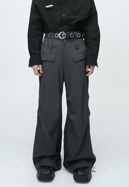 Unisex double-waisted straight trousers A VOl.2