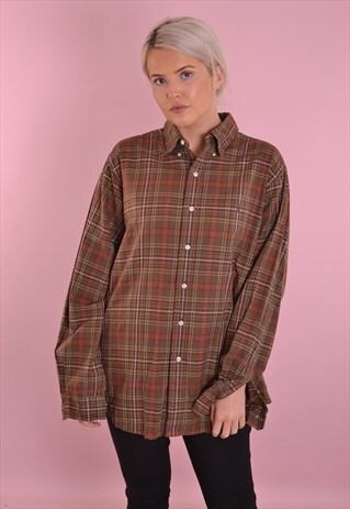 RALPH LAUREN CHECK OVERSIZED SHIRT GRL844