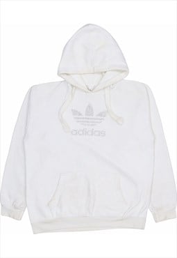 Vintage 90's Adidas Hoodie Spellout Pulloverout Beige