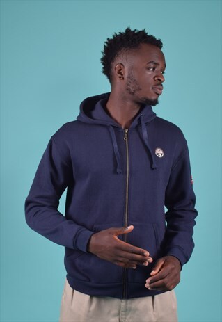 VINTAGE NAPAPIJRI NAVY ZIPPED HOODIE