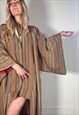 STRIPED FULL LENGTH CLASSIC KIMONO JACKET ROBE REVIVAL