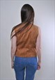 VINTAGE LACE HIPPIE STYLE BROWN TANK TOP