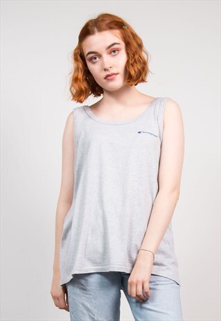 VINTAGE 90'S GREY CHAMPION VEST TOP