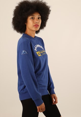 VINTAGE KAPPA PRINTED SPELLOUT SWEATSHIRT