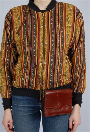 VINTAGE 90S BROWN LEATHER CROSSBODY BAG