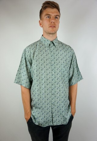 PURE SILK PATTERNED SHIRT