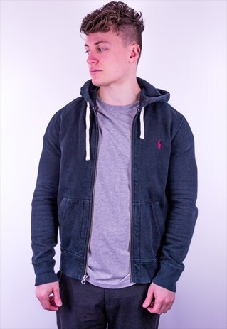 VINTAGE RALPH LAUREN HOODIE IN BLACK