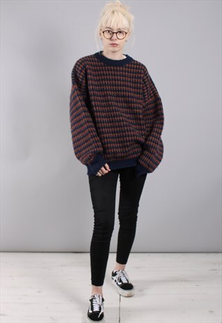 VINTAGE ABSTRACT CRAZY PATTERN JUMPER