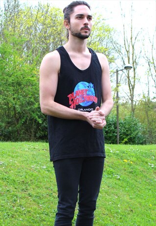 VINTAGE 90S PLANET HOLLYWOOD ORLANDO USA VEST - MEDIUM