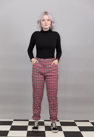 CHECK TROUSERS