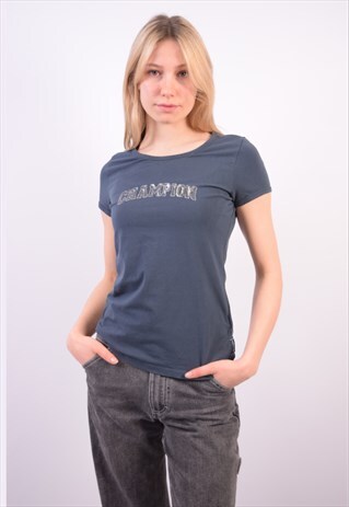 VINTAGE CHAMPION T-SHIRT TOP GREY