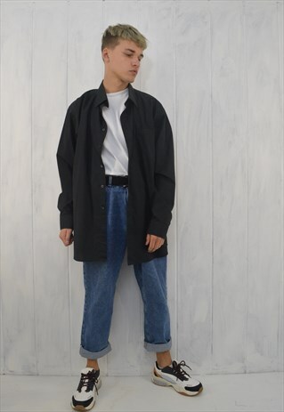 VINTAGE BLACK CLASSIC OVERSIZE SHIRT
