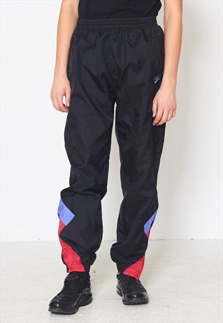 VINTAGE RETRO BLACK NIKE TRACK BOTTOMS JOGGERS