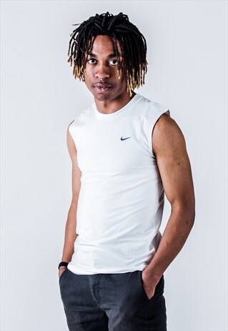 VINTAGE 90S NIKE TANK TOP IN WHITE