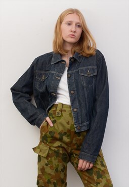 Vintage Armani Jeans 90's Women's XL Jacket Blazer Denim
