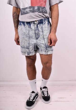 MENS VINTAGE DENIM SHORTS W38 BLUE 90'S